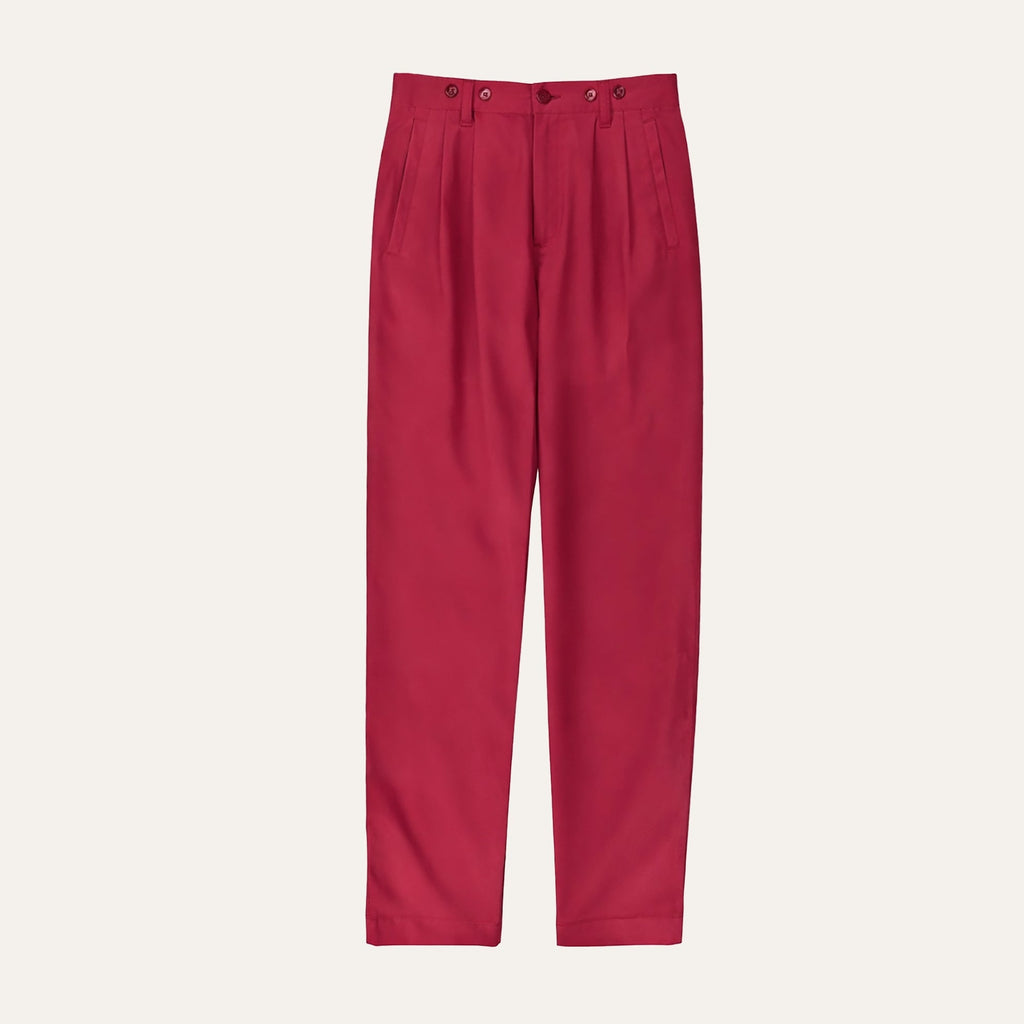 The Silk Twill Glamour PantBlack Cherry
