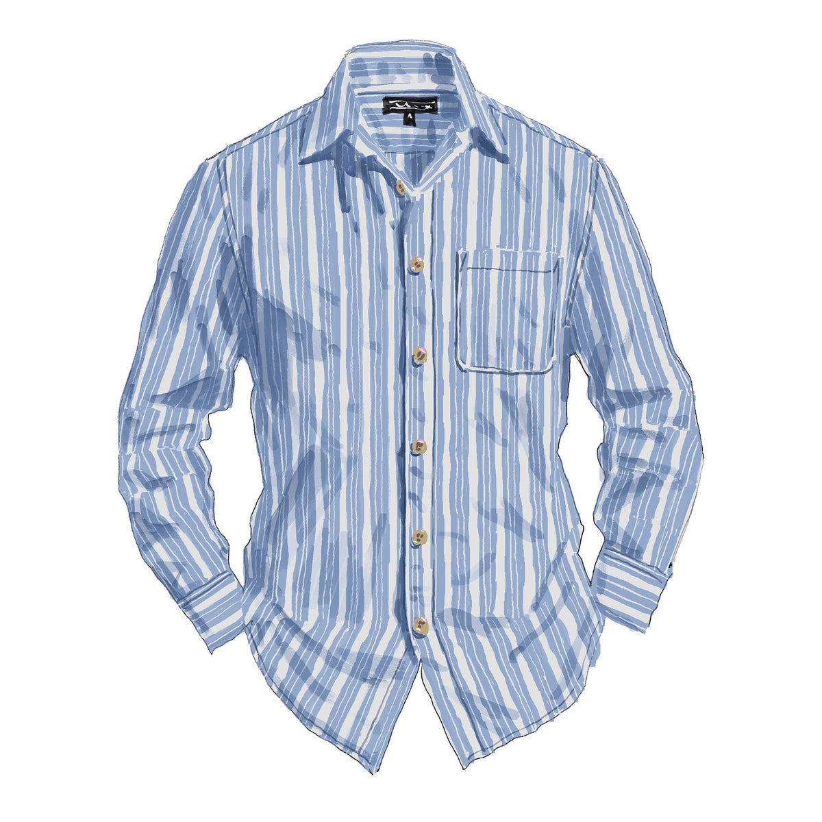 Free Agent Basketweave Pinstripe ShirtLight Blue