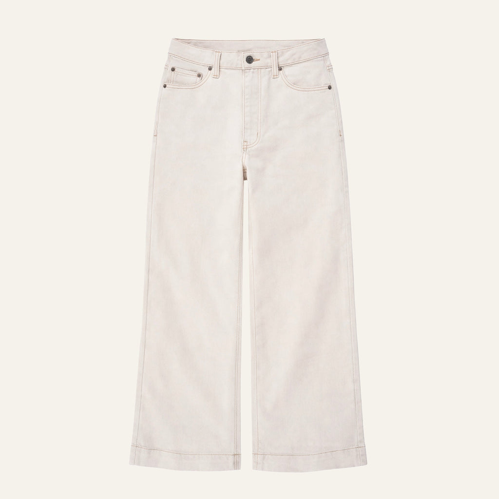 Five Pocket Denim Wide LegsNatural
