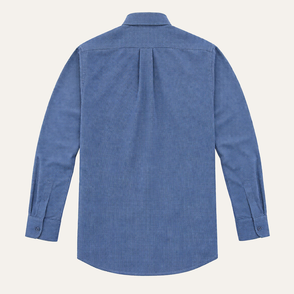 Micro Houndstooth Flannel ShirtNavy