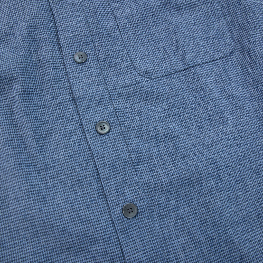 Micro Houndstooth Flannel ShirtNavy