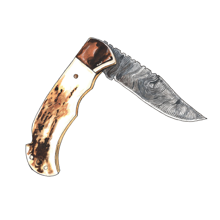 Deer Antler Pocket Knife