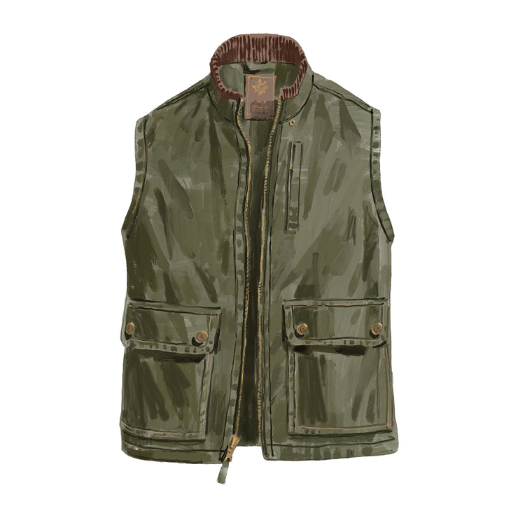 Western Slope Waxed Cotton Vest