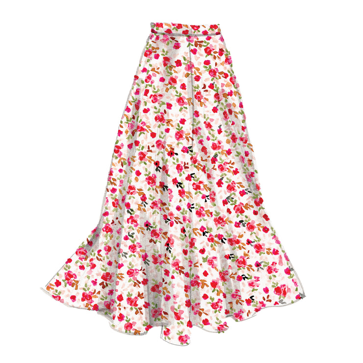 1940s Rose Circle Skirt