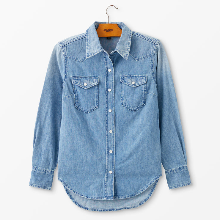 MADEWELL Denim Blue Jean Shirt Womens Size XS Western Cowgirl Fit Snaps |  eBay