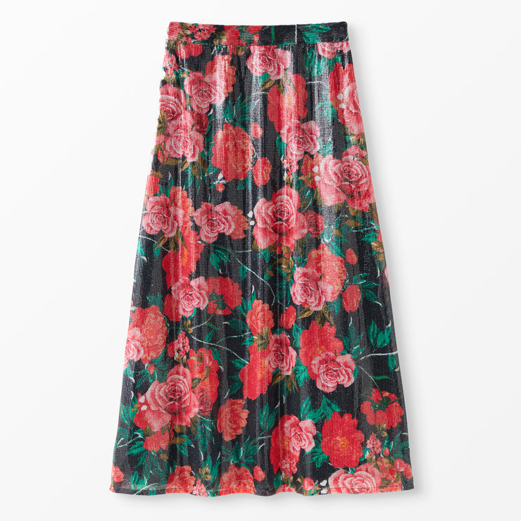 Roses and Sequins Maxi Skirt