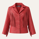 Absaroka Fringe Leather JacketRed Dahlia