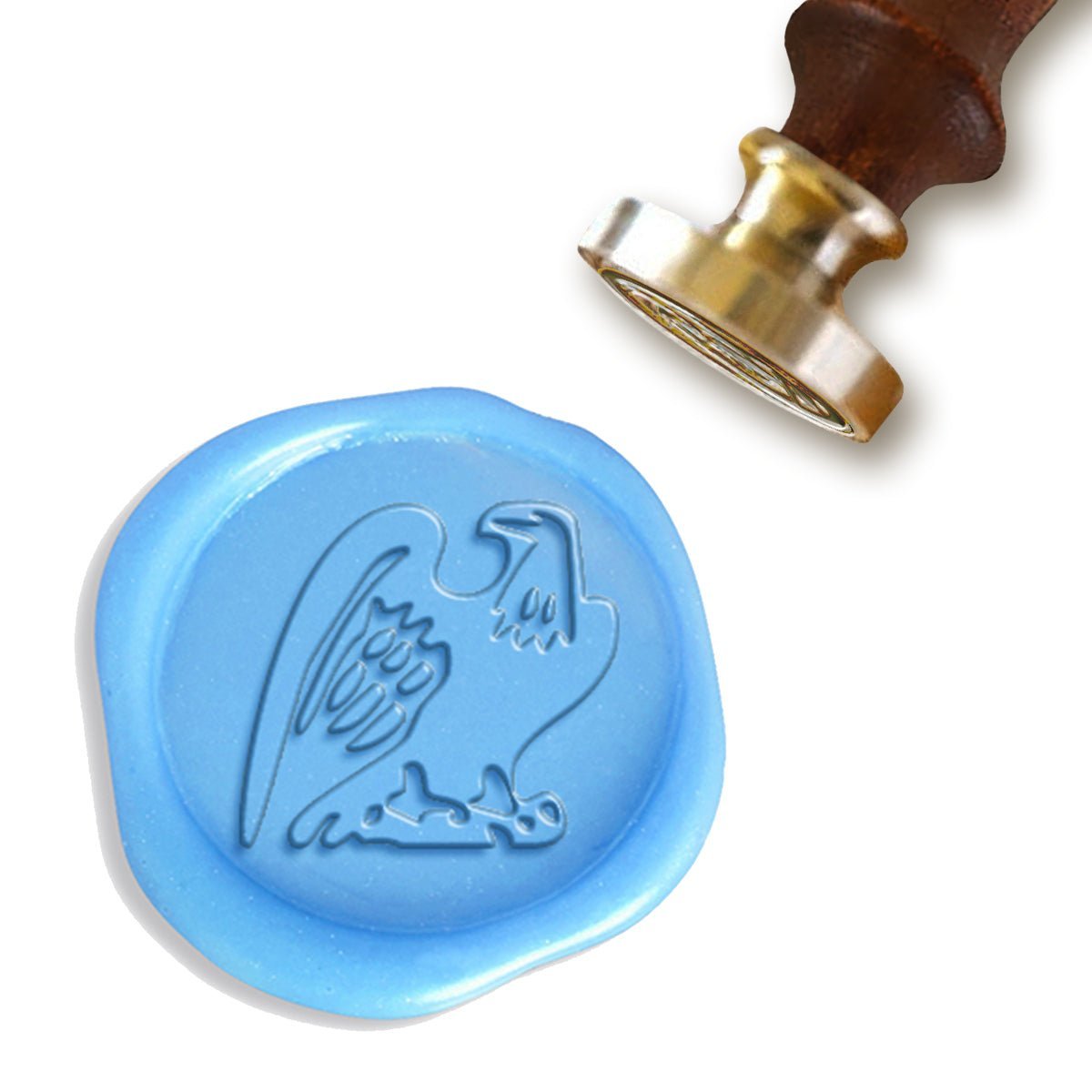 American Eagle Custom Wax Seal Stamp #D527 with Rosewood Handle