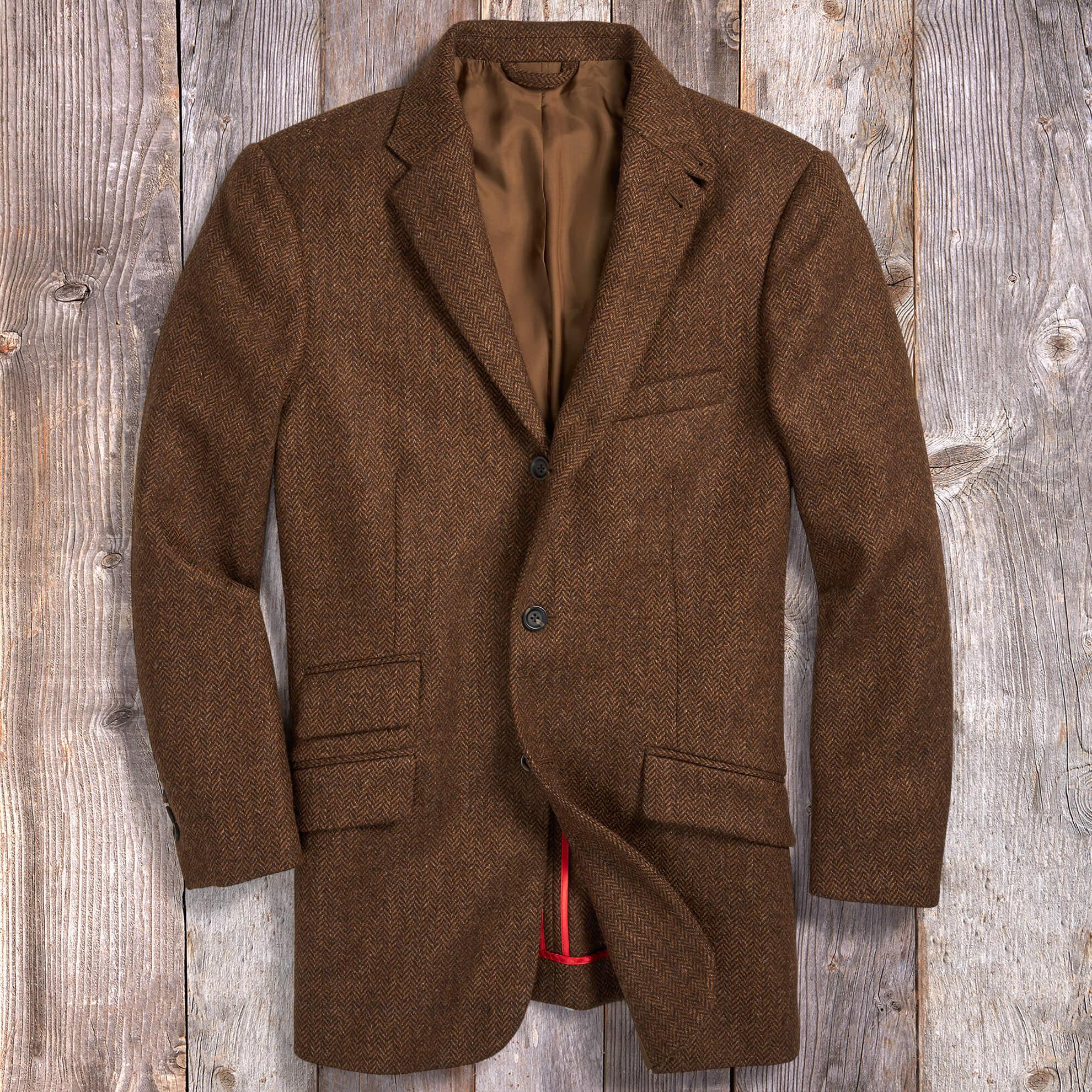 Anti - Trope JacketBrown Herringbone