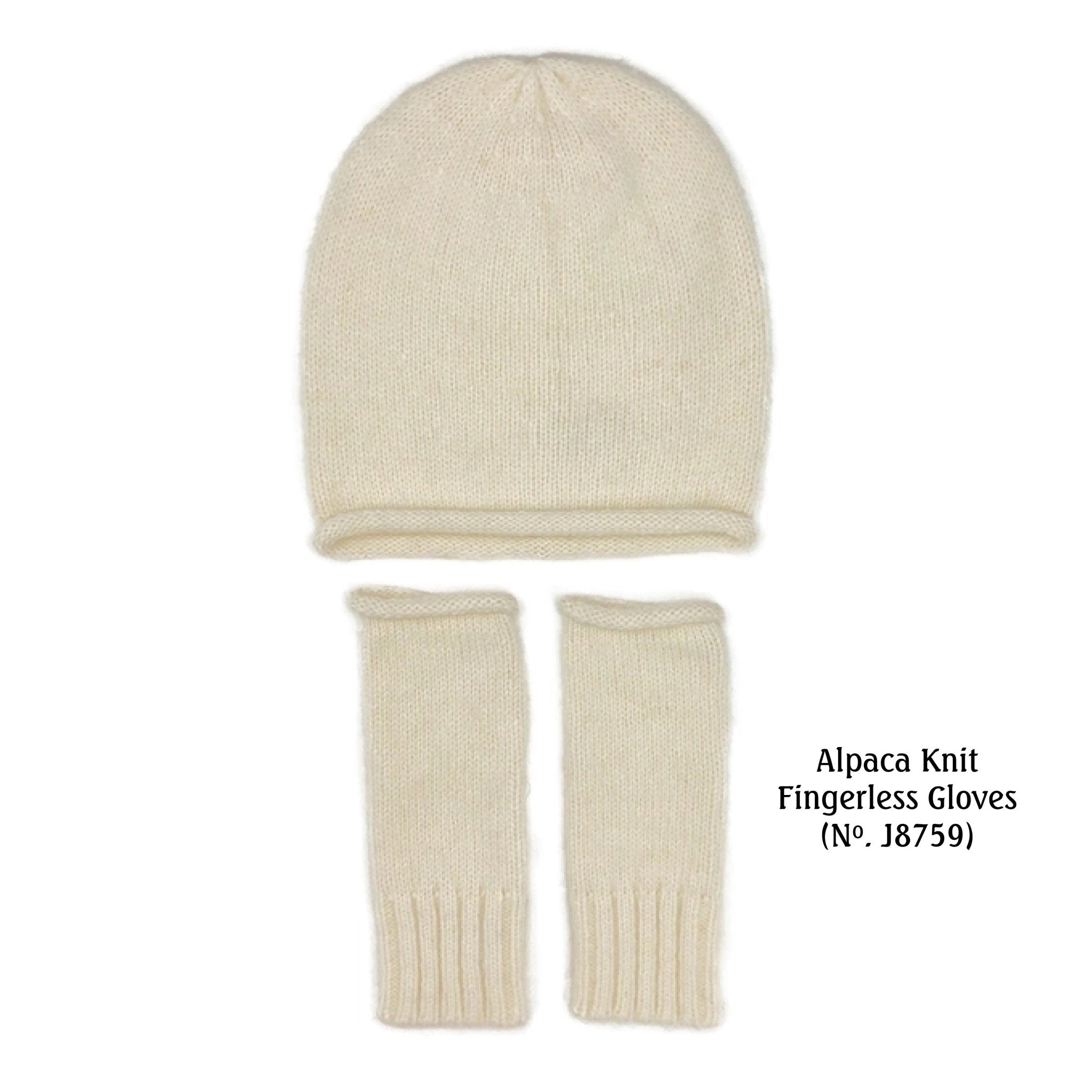 Aplaca Knit Fingerless GlovesSnow