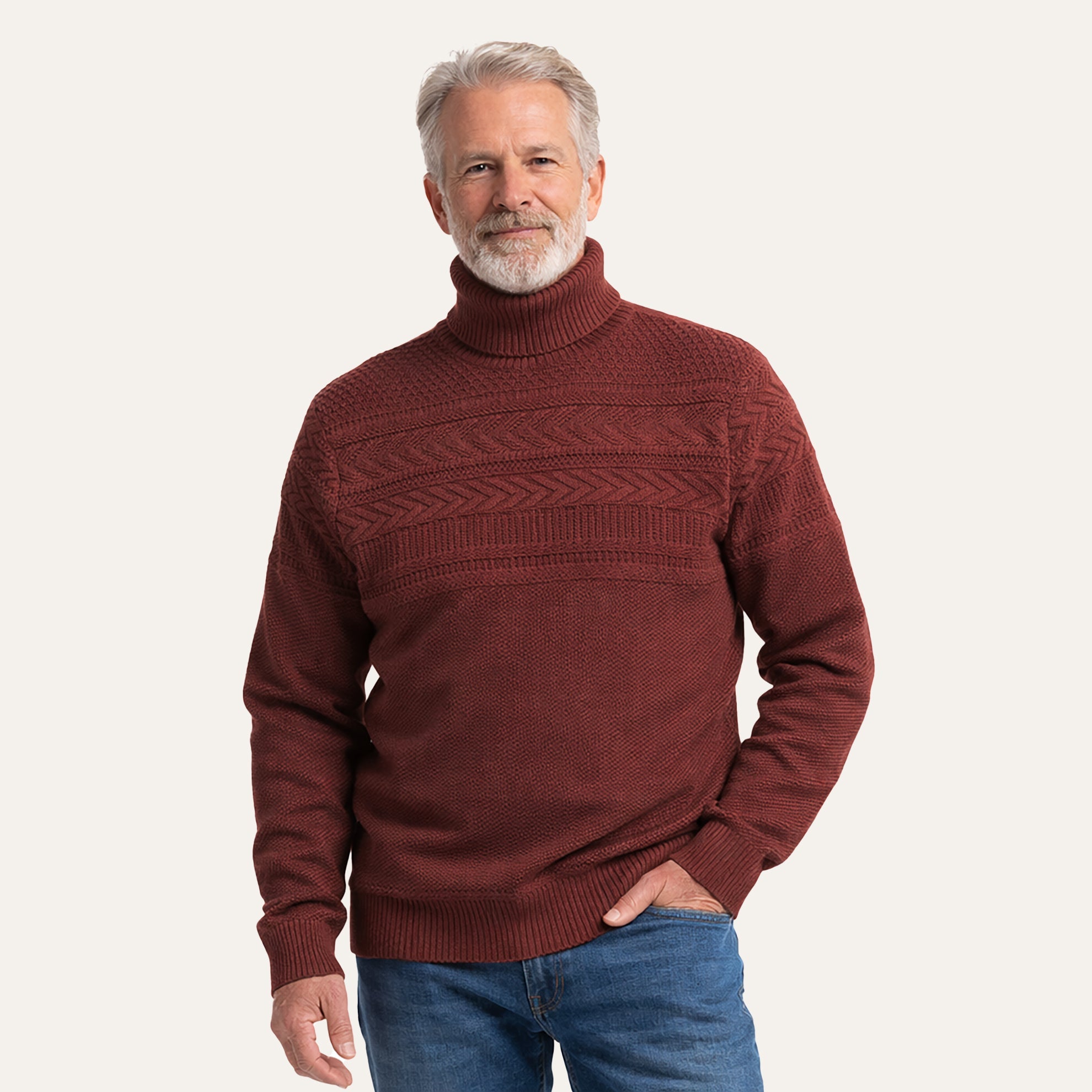Aran Fisherman's SweaterBrick