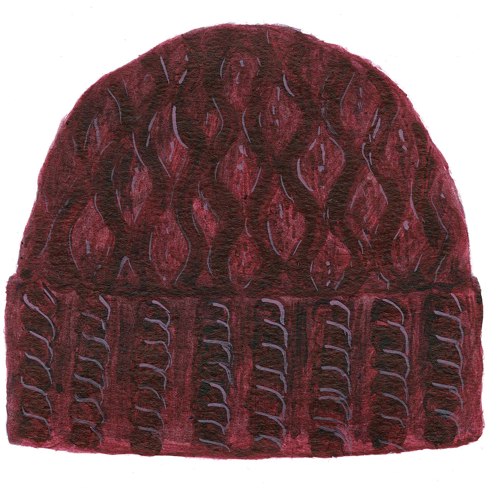 Aran Winter HatClaret