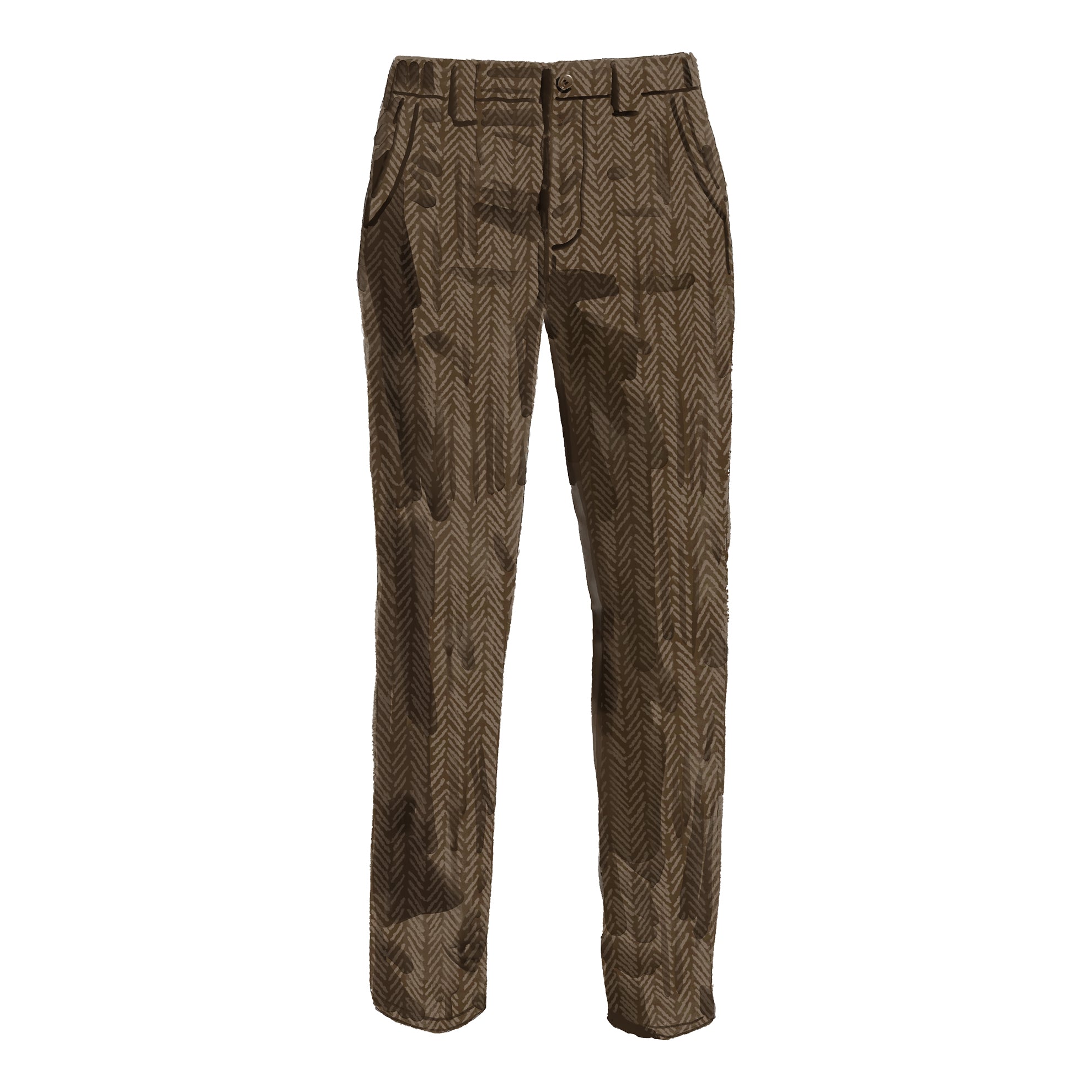 Back East Herringbone ChinosBrown