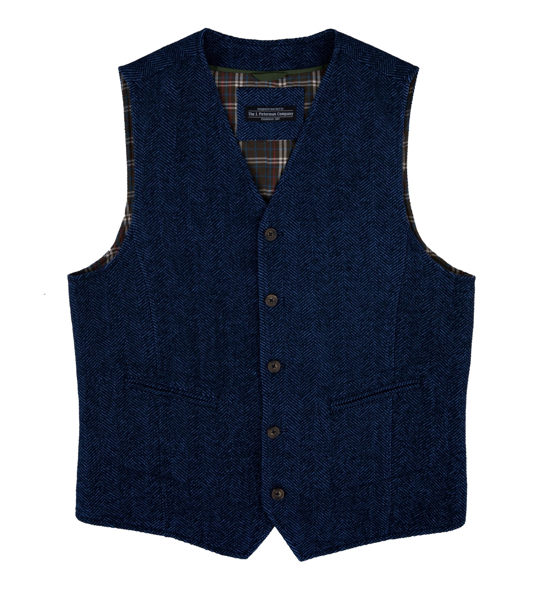 Back East Herringbone VestIndigo