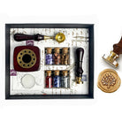 Bead Sealing Wax Kit with 6 colors Sealing Wax Beads, Melting Pot, Candle and SpoonNo Stamp - I'll add my own