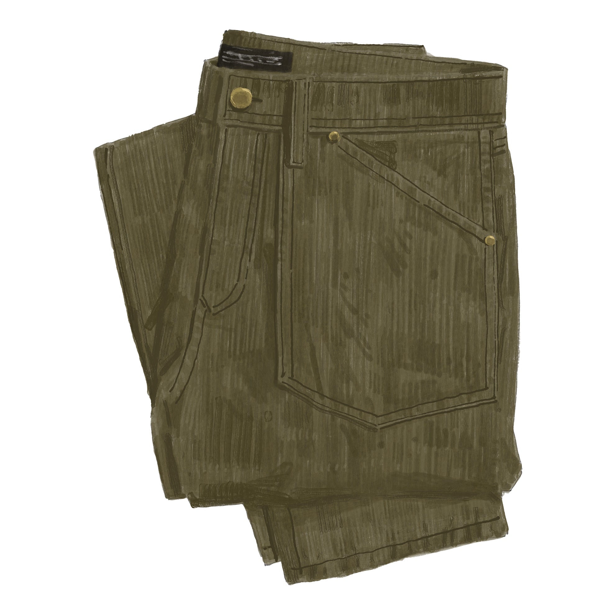 Bedford Cord PantsMilitary Olive