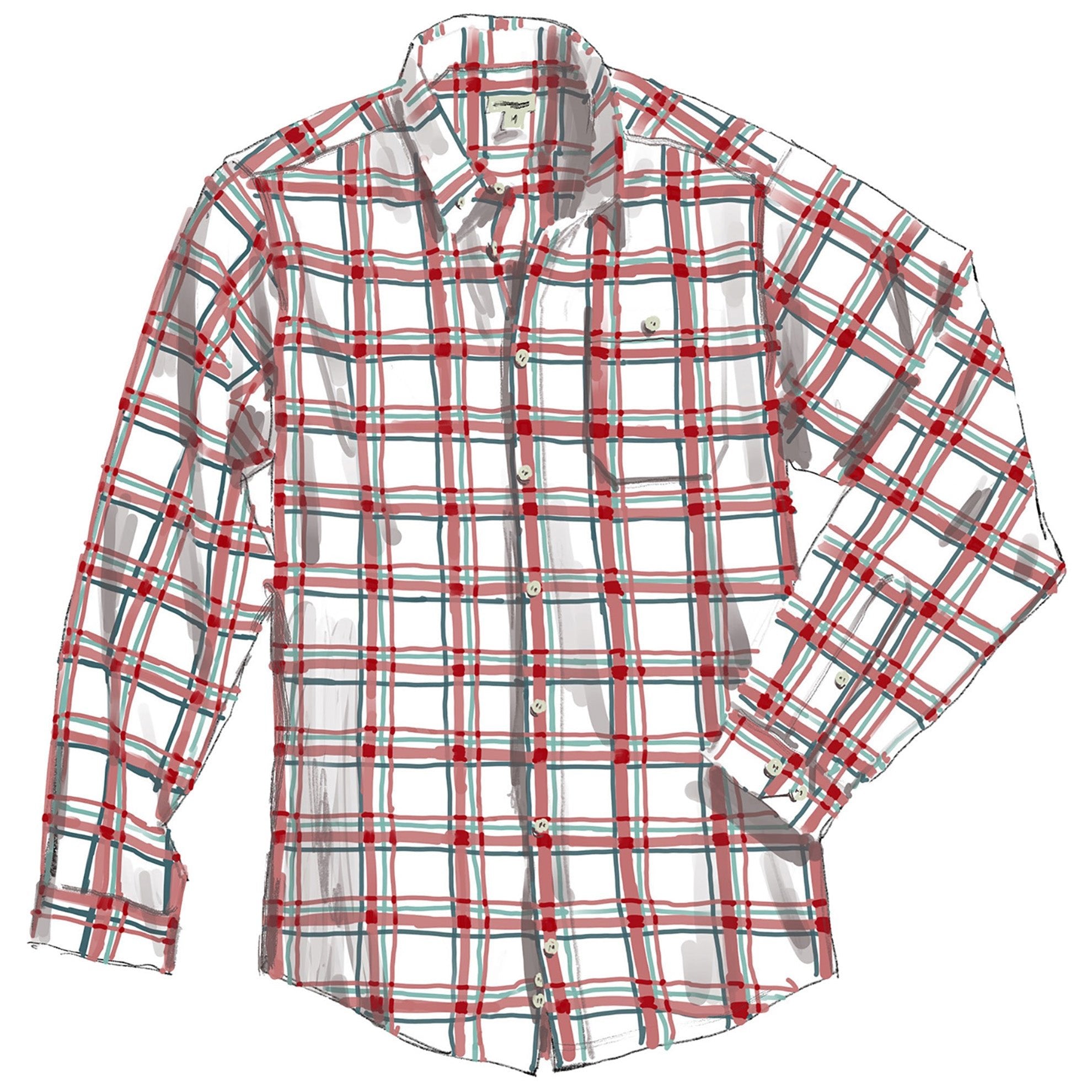 Brushed Flannel ShirtGreen Plaid