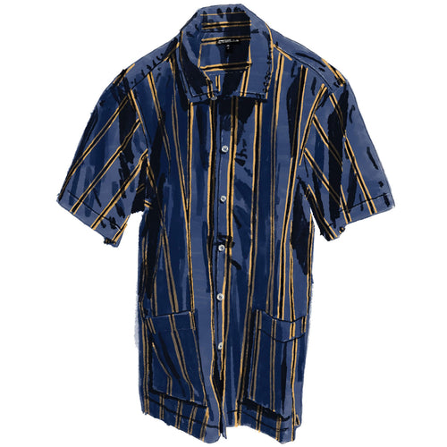 Jack & Jones striped textured shirt in green