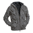 Cable Knit HoodieCharcoal