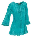 Cabo Mystery Blouse Turquoise SmallFuchsia