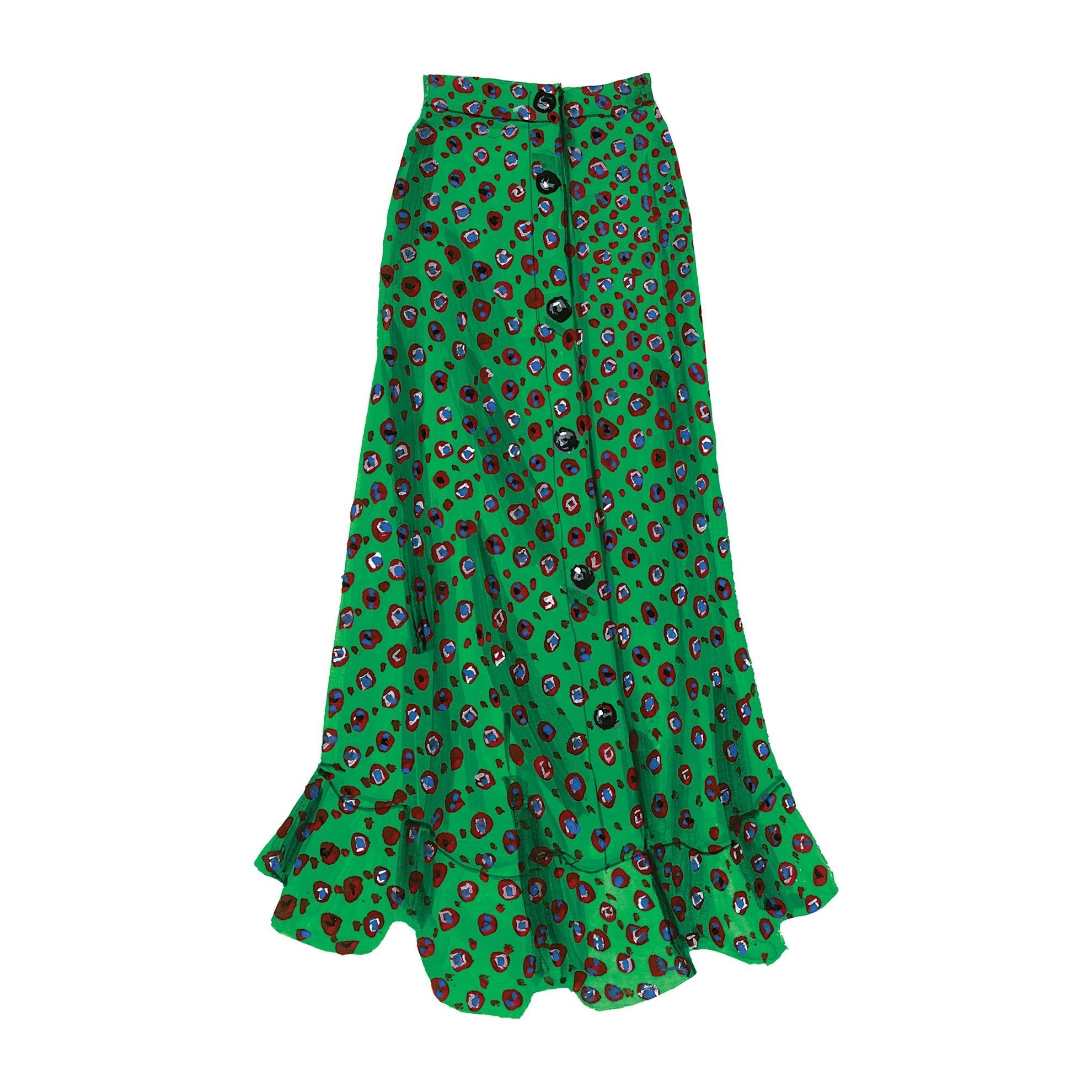 Green Geo Print