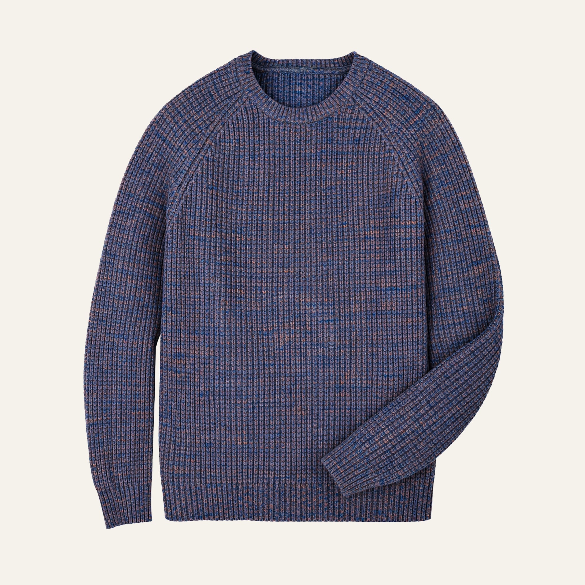 Cotton Marled Rib Crew Sweater - The J. Peterman Company