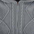 Cashmere Blend Cable HoodieMelange