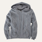 Cashmere Blend Cable HoodieMelange