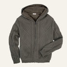 Cashmere Blend Cable HoodieOlive