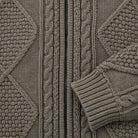 Cashmere Blend Cable HoodieOlive