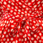 Champs - Élysées Silk DressRed Cream Dot