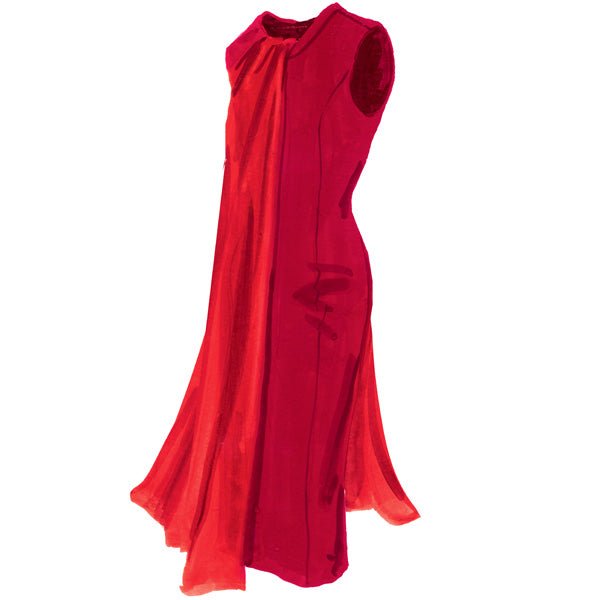 Chiffon Overlay Dress - The J. Peterman Company