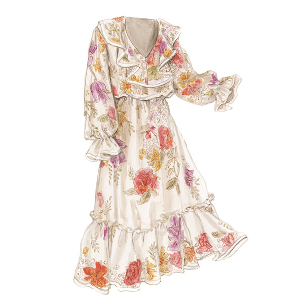 Chiffon Ruffle Dress – The J. Peterman Company