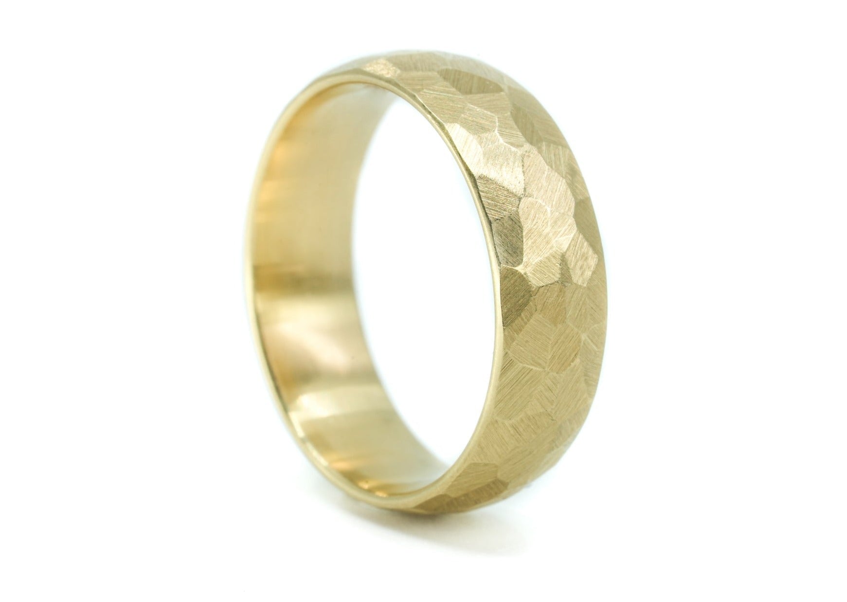 Custom 14k "Charles" Hand - Faceted Ring14k Yellow Gold