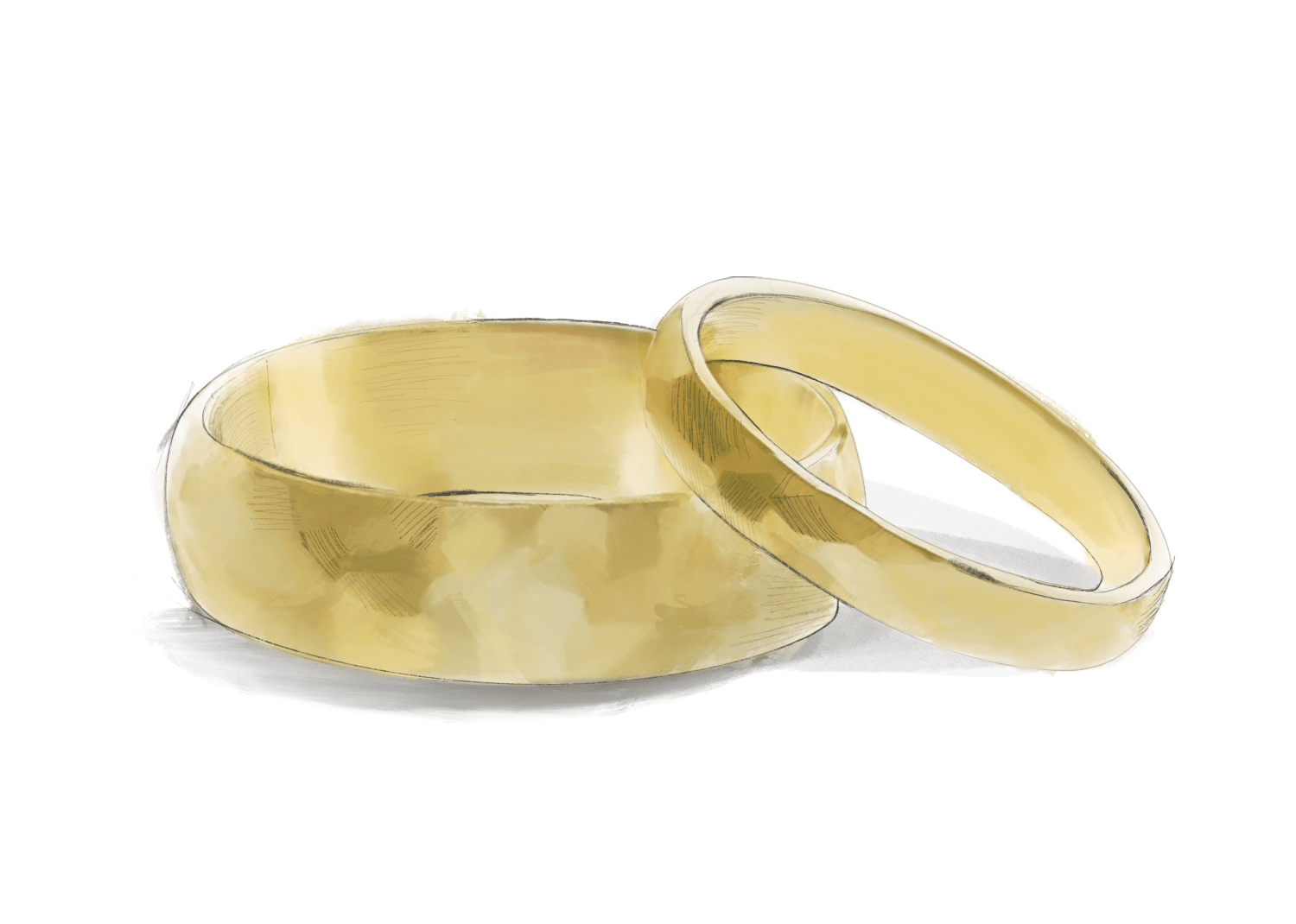 Custom 14k "Charles" Hand - Faceted Ring14k Yellow Gold