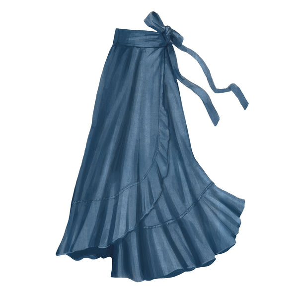 Denim Wrap Skirt - The J. Peterman Company