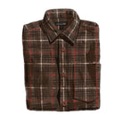 Double Brushed Flannel ShirtBrown Red Plaid