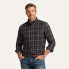 Double Brushed Flannel ShirtBrown Red Plaid
