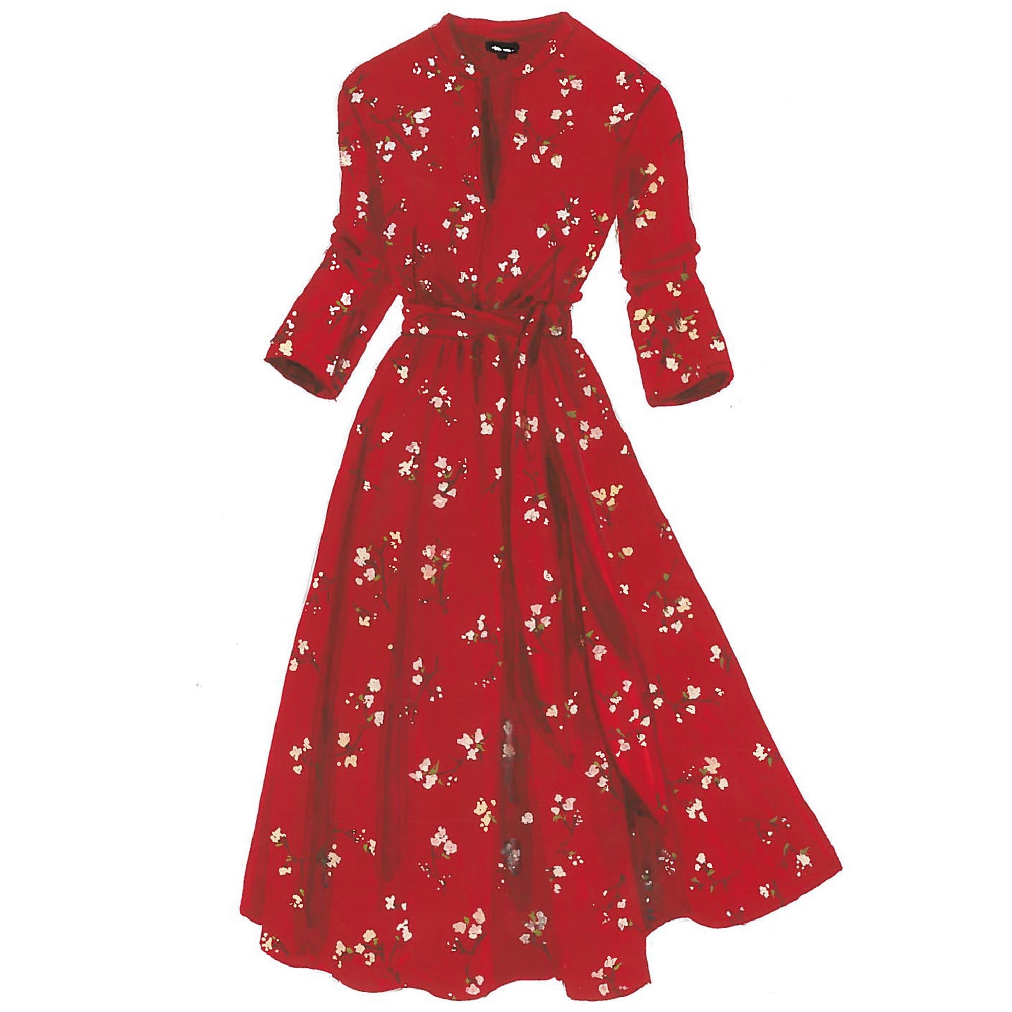 East Meets West DressPomegranate Floral