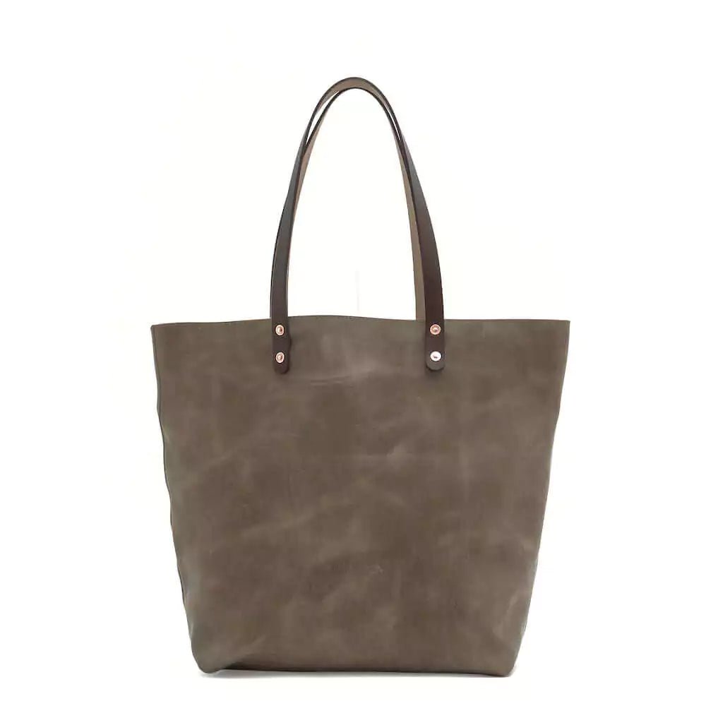 Eden OVERSIZED Leather Tote Bag - ClassicMushroom