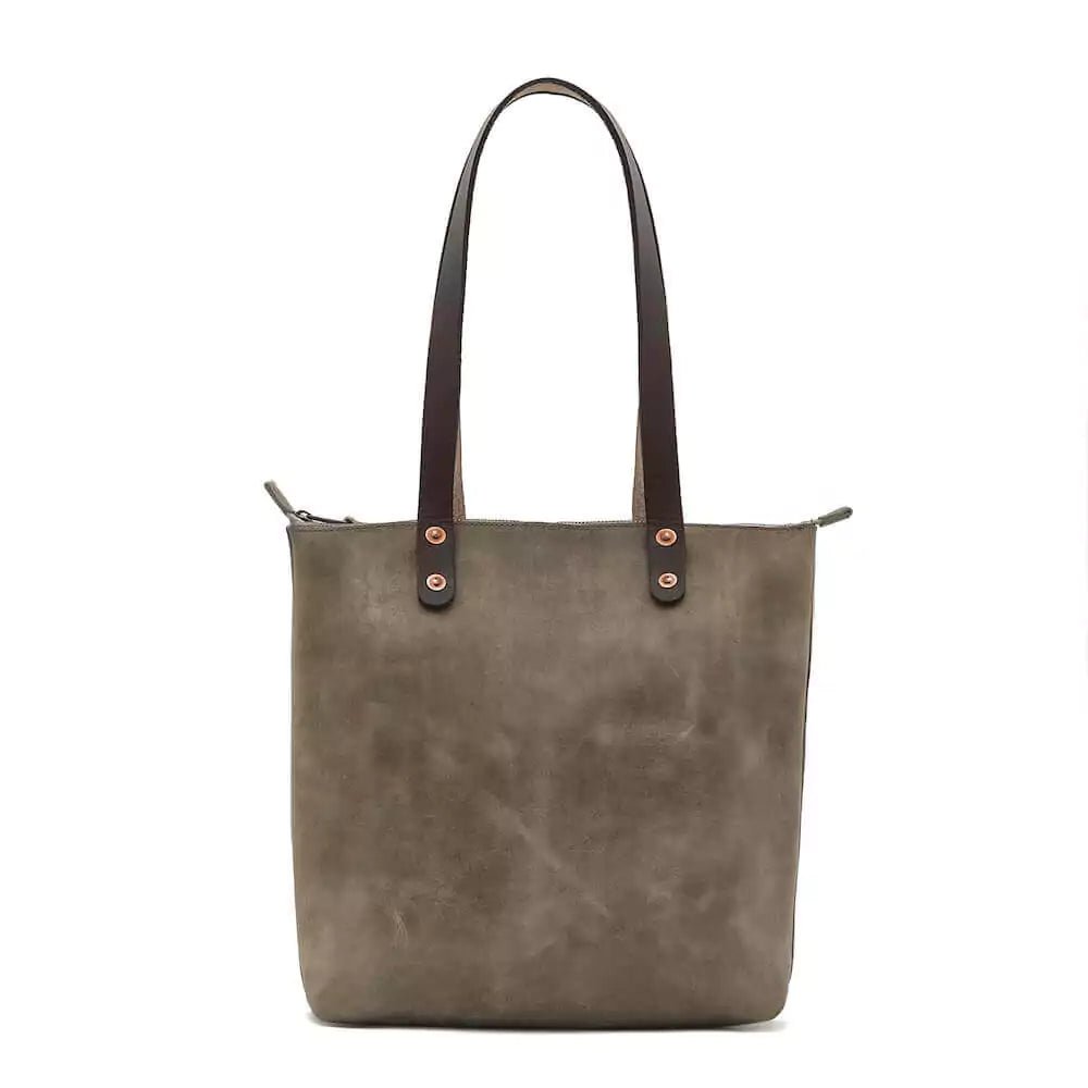 Eden SMALL Leather Tote Bag - ZipperedMushroom