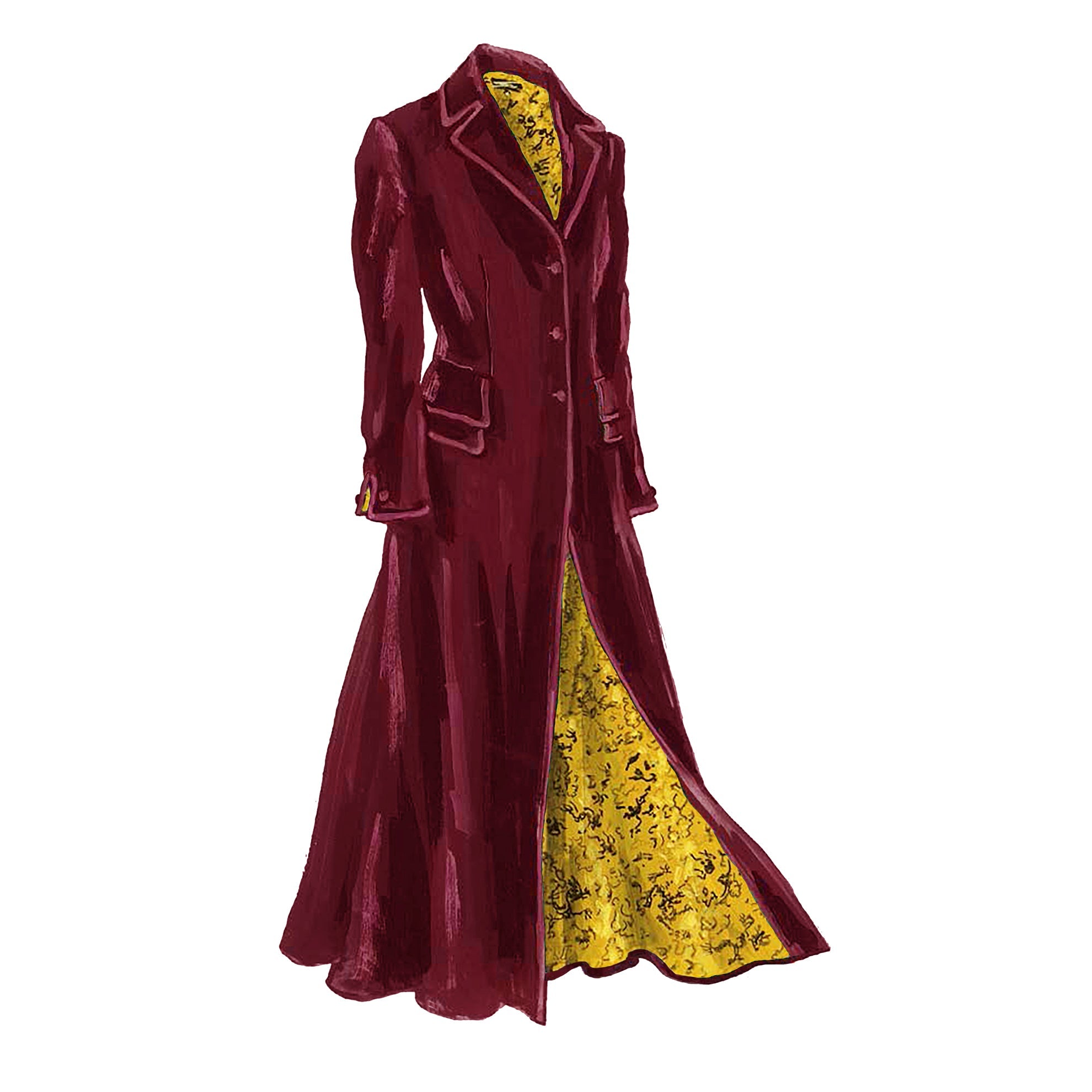 Edwardian Velvet CoatBlack Cherry