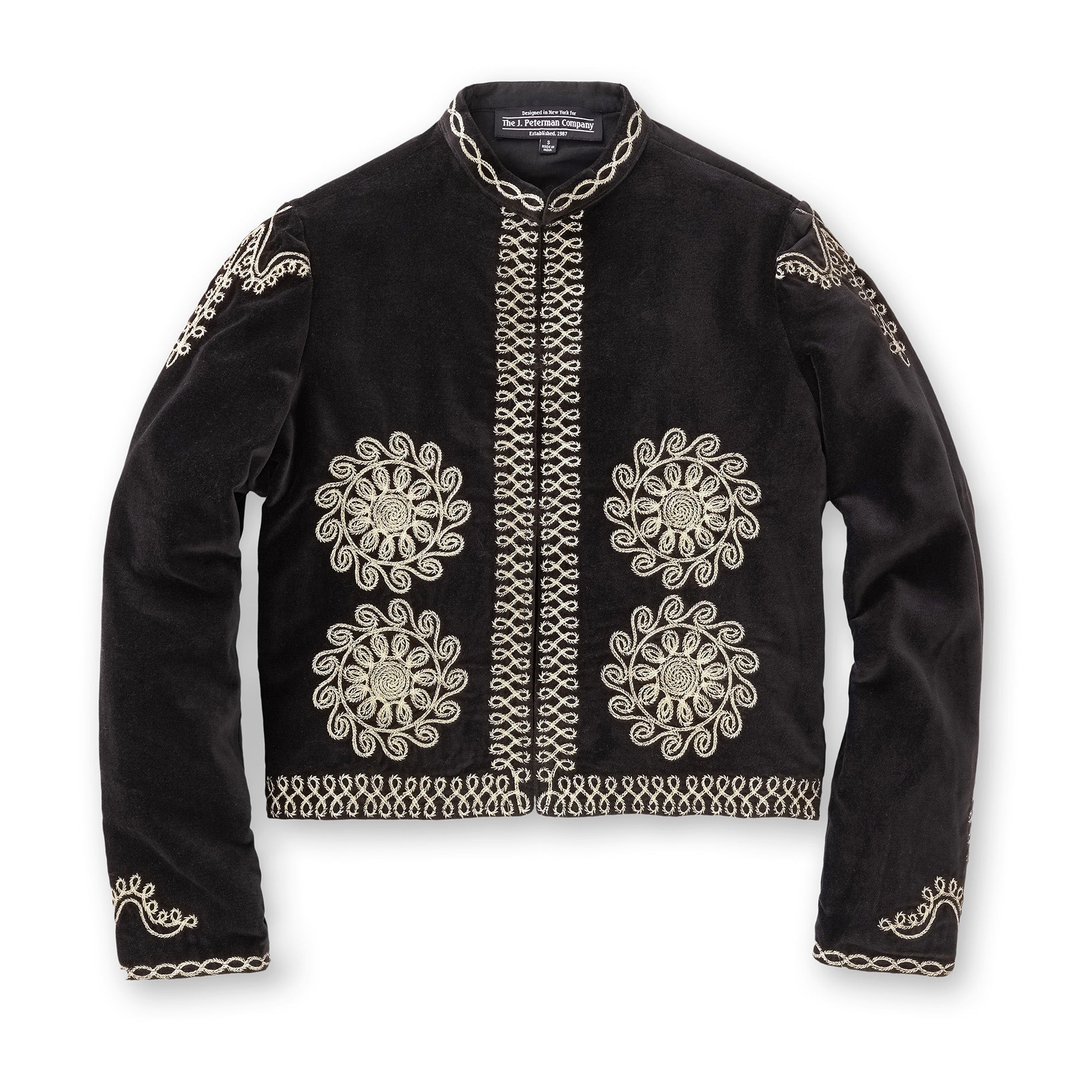 Embroidered Velvet Bolero - The J. Peterman Company