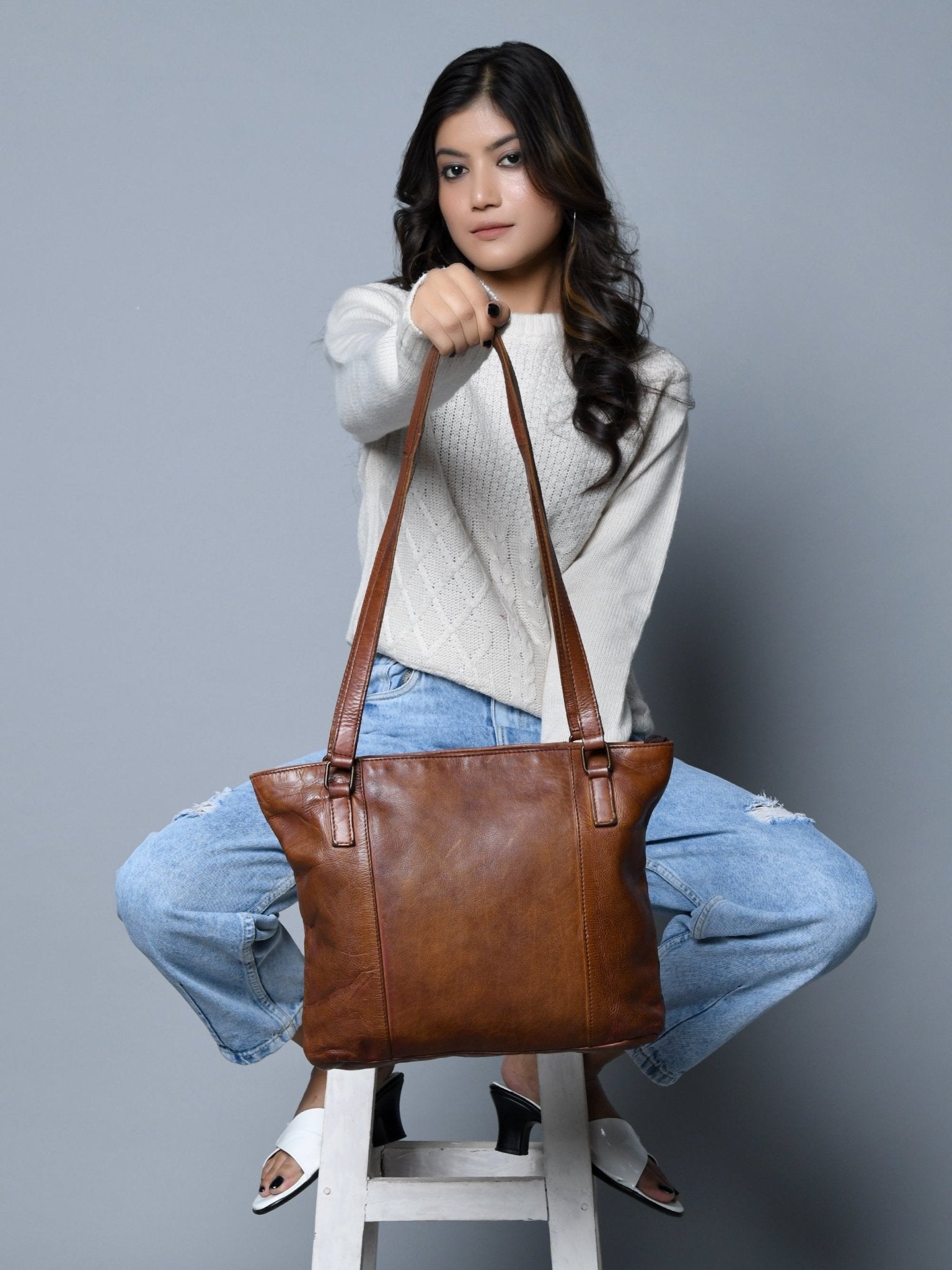 Everyday Elegance Shoulder Tote, Brown