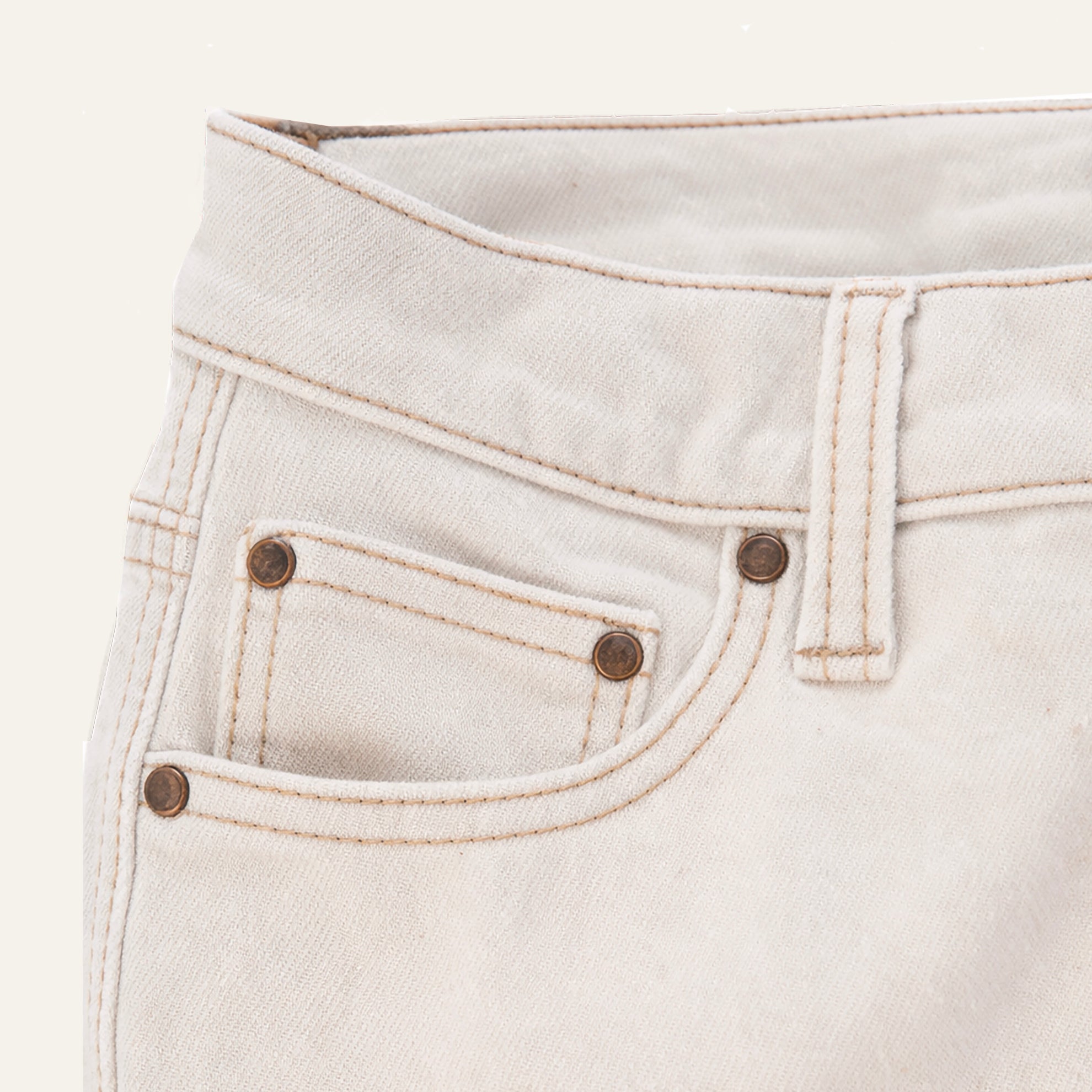 Five Pocket Denim Wide LegsNatural