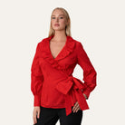 Flamenco Christmas BlouseChristmas Red