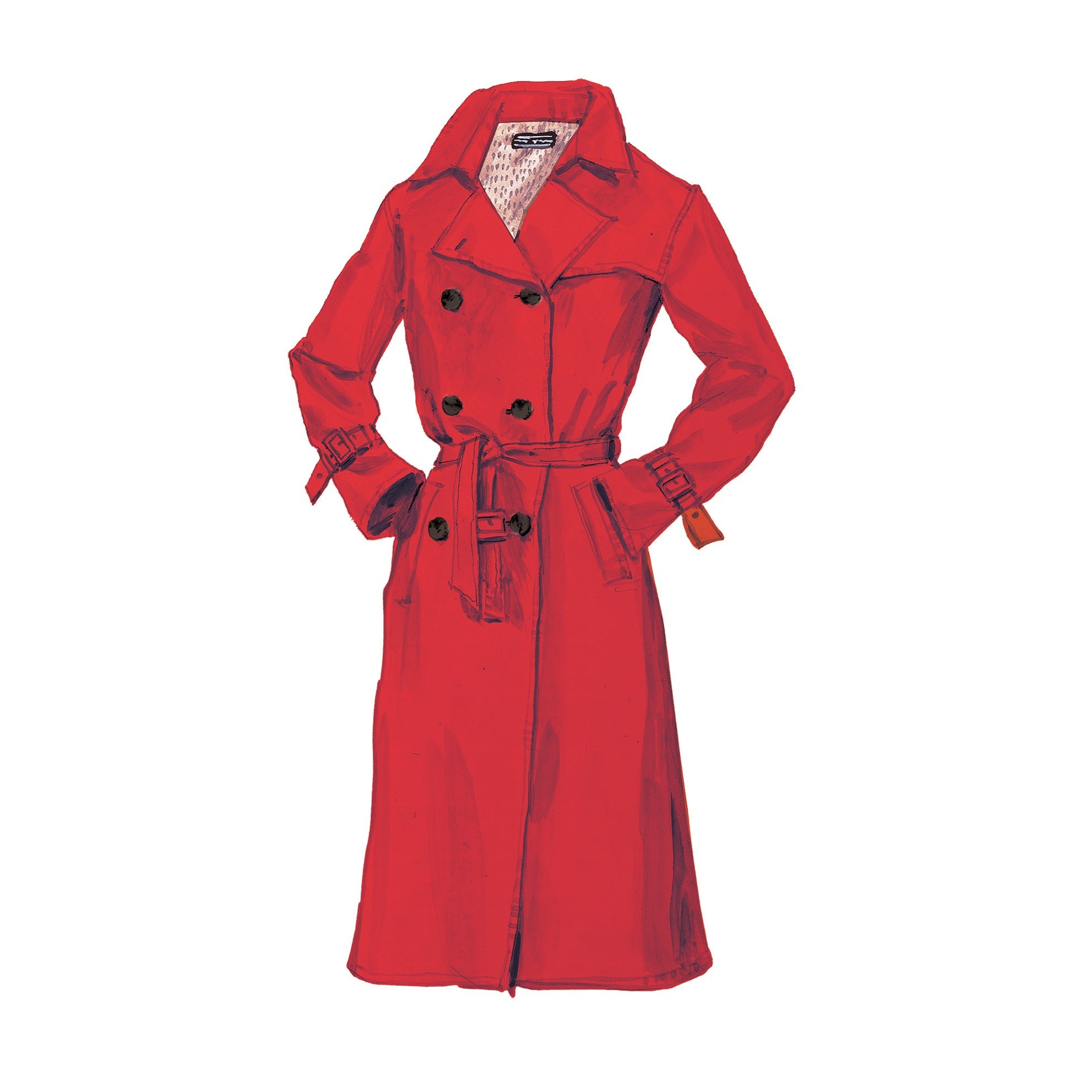 French RaincoatRed