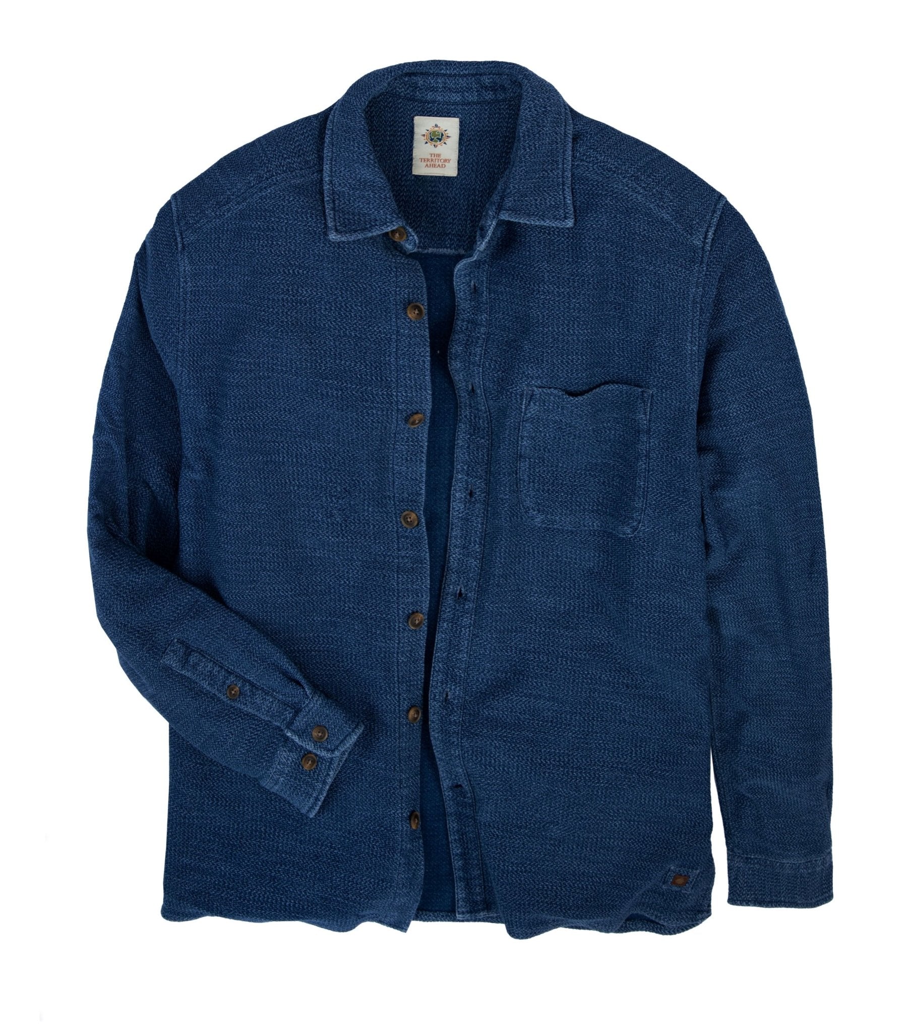 French Terry Button - Up ShirtIndigo