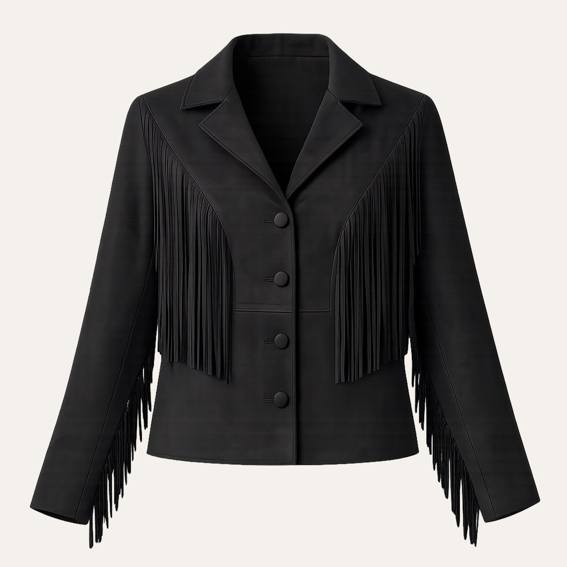 Fringe Suede JacketBlack
