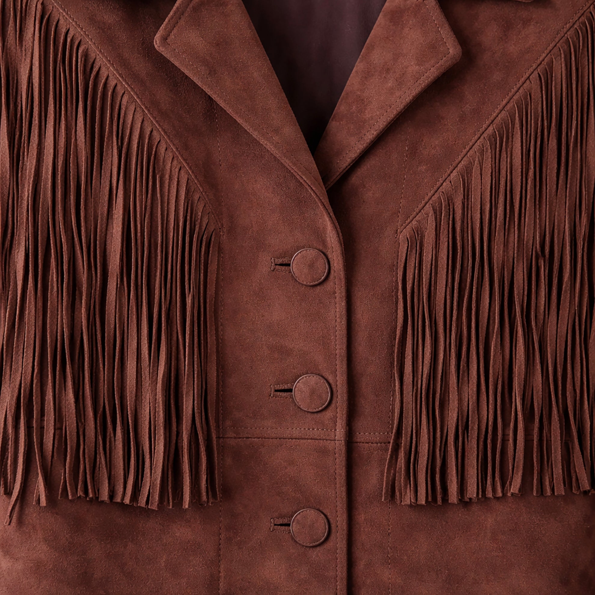 Fringe Suede JacketChocolate